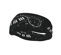 Fasce per capelli con motivo a pianoforte con note musicali, fascia antisudore sportiva, fasce per esercizi atletici, turbante, testa per capelli, per uomo e donna, yoga e fitness
