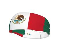 Fasce per capelli con motivo bandiera del Messico, ideali per sport come baseball, basket e football americano, traspiranti ed elastiche, perfette per la corsa e l'esercizio fisico.