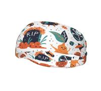 Fasce per capelli con motivo senza cuciture Happy Halloween per uomo e donna, antiscivolo, traspiranti, per palestra, basket, yoga.