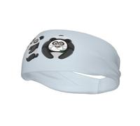 Fasce per capelli con numero dieci a forma di panda, da uomo e da donna, antiscivolo, traspiranti, per palestra, basket, yoga