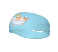 Fasce per capelli con simpatici animali dei cartoni animati che fanno la a nella vasca da bagno, per uomo e donna, antiscivolo, traspiranti, per palestra, basket, yoga.