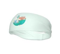 Fasce per capelli con simpatici orsetti e fiori a forma di ombrello, per uomo e donna, antiscivolo, traspiranti, per palestra, basket, yoga.