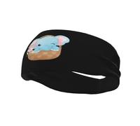 Fasce per capelli con simpatico elefante nel cesto, per uomo e donna, antiscivolo, traspiranti, per palestra, basket, yoga.