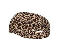 Fasce per capelli con stampa di animali leopardati divertenti, fascia antisudore sportiva, fasce per esercizi atletici, turbante, testa per capelli per uomo e donna, yoga e fitness
