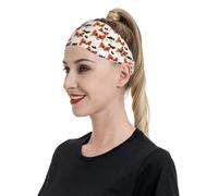 Fasce per capelli con stampa di pipistrelli con cane carino, per donne e uomini, fascia per capelli per corsa, calcio, palestra, accessori