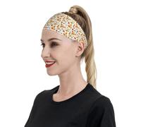 Fasce per capelli con stampa di pomodoro con funghi e pizza, per donne e uomini, fascia per capelli per corsa, calcio, palestra, accessori