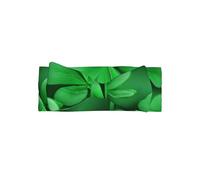 Fasce per capelli con stampa di quadrifoglio portafortuna, morbida, elastica, carina, accessorio per capelli da 0 a 6 mesi