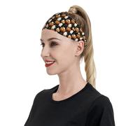 Fasce per capelli con stampa fantasma di Halloween, per donne e uomini, fascia per capelli per corsa, calcio, palestra, accessori