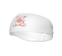 Fasce per capelli con tenero orsetto e gatto che abbraccia l'amore, per uomo e donna, antiscivolo, traspiranti, per palestra, basket, yoga.