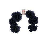 Fasce per capelli con teschio di cristallo, copricapo da ragazza, per feste in maschera, Halloween, festa della sposa