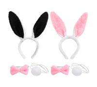 Fasce Per Capelli Da 2 Pezzi, Fornite Con 2 Papillon E 2 Code, Graziose Fasce Per Animali, Fasce Creative, Oggetti Di Scena Per Giochi Di Ruolo, Articoli Per Feste