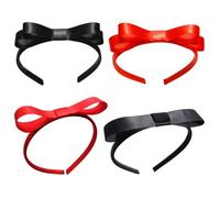 Fasce Per Capelli Da 4 Pezzi, Graziose Fasce Per Ragazze, Antiscivolo E Resistenti, Accessori Per Capelli Da Principessa, Abbigliamento Casual Quotidiano (Nero, Nero).