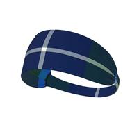 Fasce per capelli da allenamento Clan Douglas Tartan Rotated, elastiche antiscivolo per uomo e donna