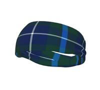 Fasce per capelli da allenamento Clan Douglas Tartan Rotated, elastiche antiscivolo per uomo e donna