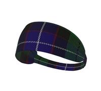 Fasce per capelli da allenamento Clan Mitchell Tartan Rotated, elastiche antiscivolo per uomo e donna