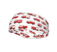 Fasce per capelli da allenamento con camion dei pompieri per donna, fasce sportive antiscivolo per capelli da donna, fasce assorbenti per il sudore, fasce elastiche morbide per uomo e donna, accessori