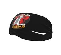 Fasce per capelli da Babbo Natale che balla nell'hip hop, per uomo e donna, antiscivolo, traspiranti, per palestra, basket, yoga