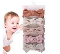 Fasce per capelli da bambina, 18 x 3,6 cm, con fiocco, fascia morbida per capelli per bambini, fasce per capelli con nodo, accessori elastici per la testa da indossare tutti i giorni