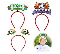 Fasce per capelli da calcio per tifosi 3 pezzi fasce per capelli a tema calcio accessori sportivi 2026 copricapo da calcio per feste di gioco partita di visualizzazione, fan del calcio cheerleading