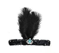 Fasce per capelli da cocktail per ragazze accessori per capelli in maschera anni '20 flapper fascia con cristalli