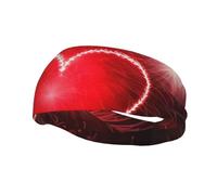 Fasce per capelli da corsa per uomo e donna, rosso fuochi d'artificio, fasce per il sudore, traspiranti, alla moda, atletica, fascia elastica per capelli, per tennis, basket, corsa