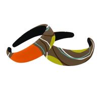 Fasce per capelli da donna, 2 pezzi, con parte superiore larga, turbante in velluto, fascia elastica per capelli con geometria astratta, cerchio 295, alla moda, 2 dimensioni