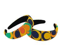 Fasce per capelli da donna, 2 pezzi, con parte superiore larga, turbante in velluto, fascia elastica per capelli con geometria astratta, cerchio, alla moda, 2 dimensioni