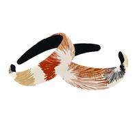 Fasce per capelli da donna, 2 pezzi, con parte superiore larga, turbante in velluto, fascia elastica per capelli, geometria astratta, alla moda, 2 dimensioni