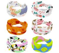 Fasce per capelli da donna, 6 pezzi, con adorabile cane, larga, elastica, antiscivolo, per yoga, allenamento, sport, palestra, corsa, fitness