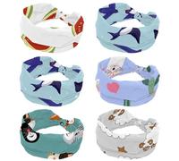 Fasce per capelli da donna, 6 pezzi, motivo rondine con uccellino, ampia fascia elastica antiscivolo, fascia per il sudore, fascia per la testa per yoga, allenamento, sport, palestra, corsa, fitness