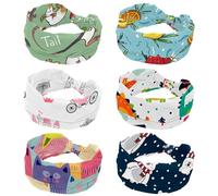 Fasce per capelli da donna, 6 pezzi, tropicale, limone, banana, arancione, anguria, blu, larga, elastica, antiscivolo, fascia per il sudore, fascia per la testa per yoga, allenamento, sport, palestra