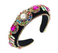 Fasce per capelli da donna BKSYOFU Accessori per capelli barocchi da donna con lavaggio laterale largo fasce per capelli colorate con diamanti