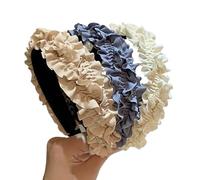 Fasce per capelli da donna BKSYOFU Accessori per capelli Crease Mano Mettere Tre Trecce Retro Cranial Top Ampia Fascia