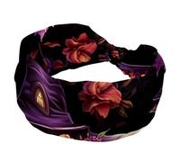 Fasce per capelli da donna, cappello da strega di Halloween, morbide fasce per capelli da yoga, fascia elastica larga, fascia per capelli traspirante per corsa, sport, allenamento, viaggi