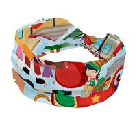 Fasce per capelli da donna con Babbo Natale e bambini nel quartiere, fascia elastica antiscivolo, ampia fascia per capelli, turbante, per allenamento, yoga, sport, corsa