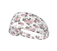 Fasce per capelli da donna, con fiori di rosa e foglie verdi, fasce per capelli da donna, fasce per capelli da donna
