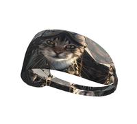 Fasce per capelli da donna, con gatto pilota in aereo vintage, elastico, antiscivolo, per capelli, traspirante, per sport, corsa, atletica, yoga, palestra, tennis