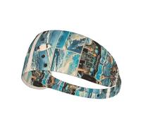 Fasce per capelli da donna, con illustrazione di aeroplano comico, cabina di guida, elastiche, antiscivolo, per capelli da donna, fascia traspirante per sport, corsa, atletica, yoga, palestra, tennis