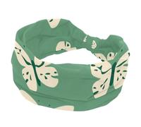 Fasce per capelli da donna con motivo farfalle colorate intrecciate a croce morbida fascia per capelli elastica larga accessorio per capelli