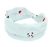 Fasce per capelli da donna con motivo panda e amore, colore azzurro, elastico, ampio, turbante, fascia morbida, antiscivolo, per yoga, allenamento, sport, corsa