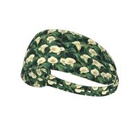 Fasce per capelli da donna, con stampa di calle bianche, elastiche, traspiranti, per sport, corsa, atletica, palestra, yoga, tennis