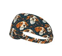 Fasce per capelli da donna con stampa di cuccioli di Beagle, antiscivolo, elastiche, traspiranti, per sport, corsa, tennis, atletica, palestra, yoga