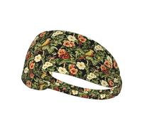 Fasce per capelli da donna, con stampa di pappagallo retrò hawaiano, fascia elastica per il sudore, traspirante, per sport, corsa, atletica, palestra, yoga, tennis