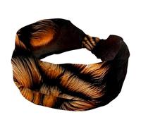 Fasce per capelli da donna con stampa di zampe di gatto e cane, per allenamento, morbide fasce per capelli larghe alla moda, fasce elastiche antiscivolo per la testa