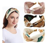 Fasce per capelli da donna con stampa floreale annodata fascia alla moda boho ampia fascia per capelli antiscivolo per donne accessori per capelli