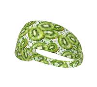 Fasce per capelli da donna con stampa kiwi verde, antiscivolo, elastiche, per capelli, traspiranti, per sport, corsa, tennis, atletica, palestra, yoga