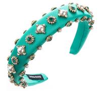 Fasce per capelli da donna con strass glitterate, ampia fascia alla moda con gioielli, accessori per capelli GN8