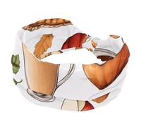 Fasce per capelli da donna, con torta di zucca e torta del Ringraziamento, fascia larga, annodata attorcigliata, fascia per capelli per yoga, allenamento, morbida fascia elastica, accessori per