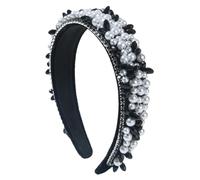 Fasce per capelli da donna di lusso cucite a mano con perle barocche perline accessori per capelli di cristallo per feste elegante fascia per capelli