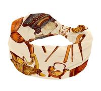 Fasce per capelli da donna, dispositivi retrò, CD, orologio per telefono, fotocamera, fascia elastica per capelli, per yoga, allenamento, fascia morbida, turbante alla moda